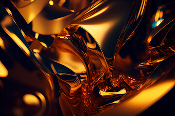 abstract golden texture.generative ai