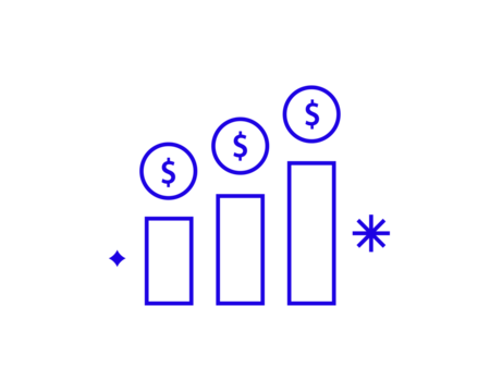 Isolated Geometric concept of increase revenue vector illustration in a flat style for website, mobile app, banner, ui ux design, web design, business, marketing, landing page,   web development