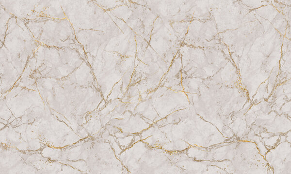 abstract seamless marble pattern, artificial stone texture, beige marbling with golden veins