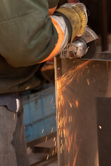 cutting metal with an angle grinder