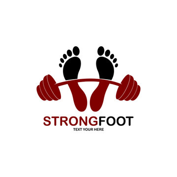 Strong foot logo vector design. Suitable for business, sport, and spa