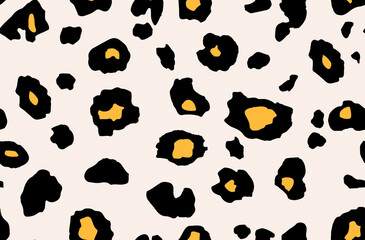 Seamless illustration leopard pattern, leopard texture.