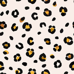 Seamless illustration leopard pattern, leopard texture.