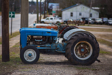 Side of a vintage tractor