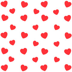 Hearts seamless pattern. Repeating love background. Repeated scattered hearts for design prints.