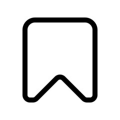 Naklejka premium Editable vector bookmark favorite icon. Black, line style, transparent white background. Part of a big icon set family. Perfect for web and app interfaces, presentations, infographics, etc