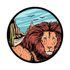 illustration of a lion