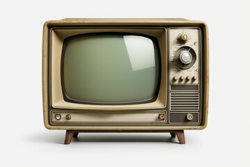 Old vintage retro TV. Background with selective focus and copy space. AI generated, human enhanced