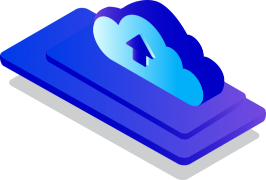 Cloud computing network. Cloud technology, Cloud data transfer and online data storage. Digital cloud storage service  on png background