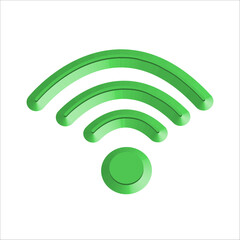 Wifi icon connection 3D realistic