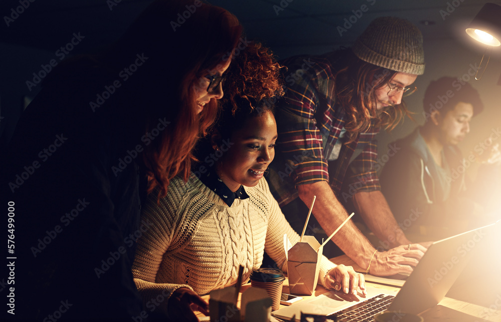 Poster university teamwork, laptop or people work on website search for it college, campus database researc