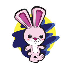 Obraz premium baby rabbit vector illustration for baby t-shirt design