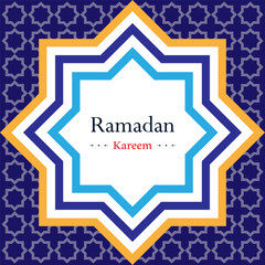 Ramadan kareem background template. Islamic background. Vector illustration.