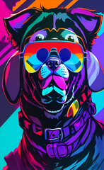 Dog with Sunglasses created
with Generative Al technology