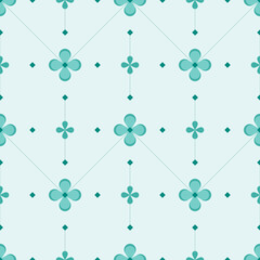 In this seamless pattern, the lovely flowers and beautiful colors are link by lines. And put small flower around to feel like an ornament. On the background with the same tones as the flower.