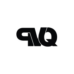 Letter PVQ simple logo design vector
