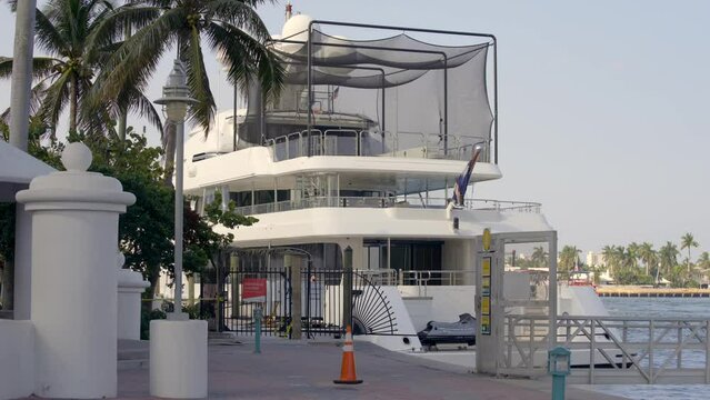8k footage of a luxury yacht in Fort Lauderdale FL