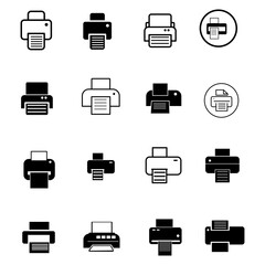 printers icon set, vector printers illustration on white background..eps