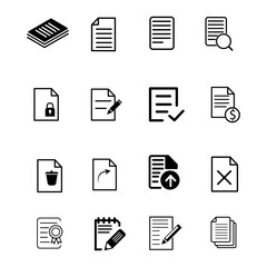Document icon set, Files icon illustration on white background..eps