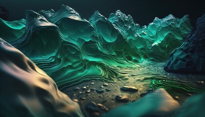 Fototapeta na wymiar jade texture with luminous kintsugi enhancements background wallpaper created with generative ai technology