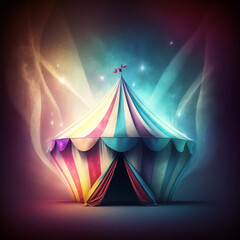 Magical Colorful Circus Tent with Stardust