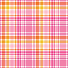 Vibrant Plaid Seamless Pattern - Colorful and bright repeating pattern design