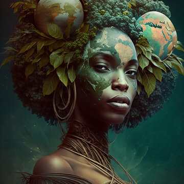 Earth Goddess, Spirit, made with generative AI