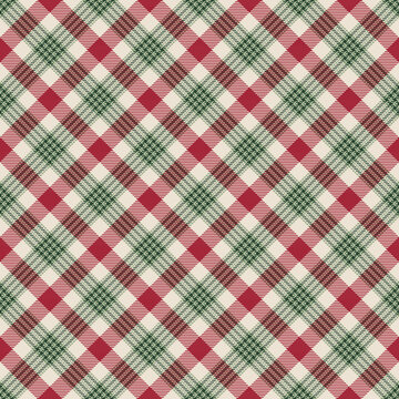 Christmas Plaid Seamless Pattern - Colorful and festive repeating pattern design