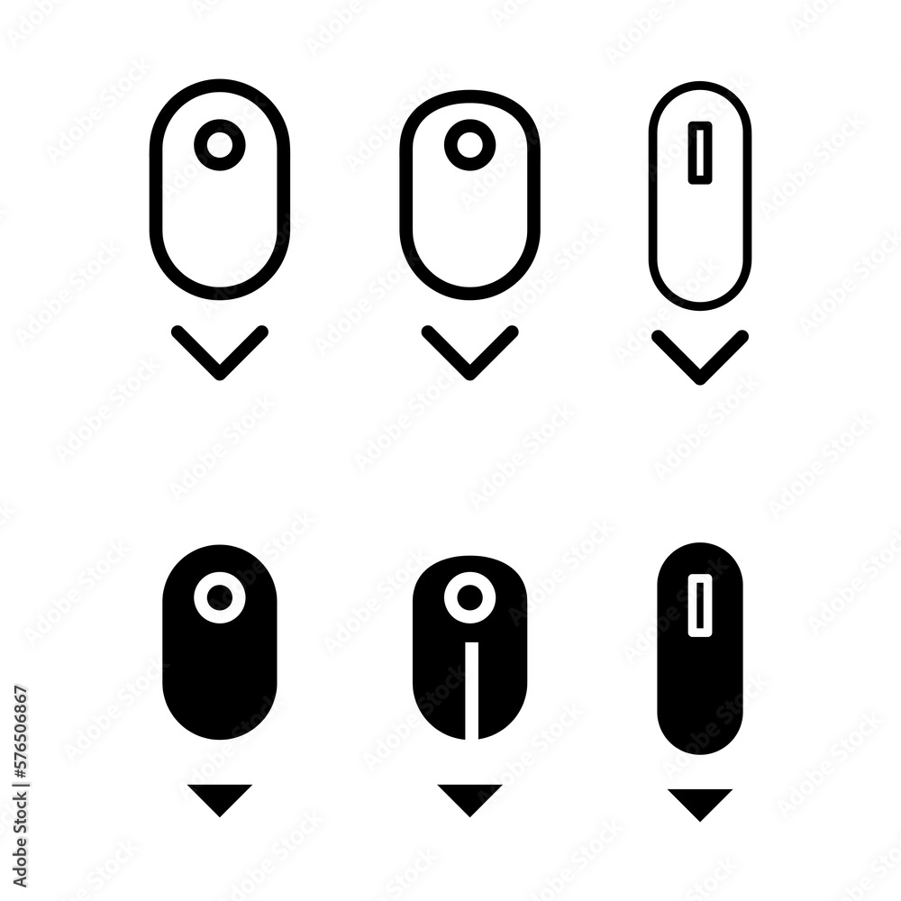 Poster scroll down up - computer mouse icon set vector illustration on white background..eps