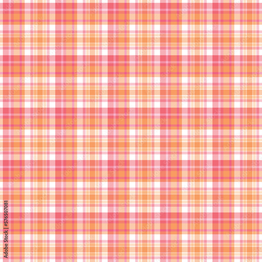 Sticker Pastel Plaid Seamless Pattern - Colorful and bright repeating pattern design