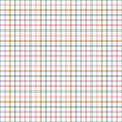 Pastel Plaid Seamless Pattern - Colorful and bright repeating pattern design