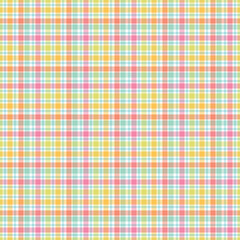 Pastel Plaid Seamless Pattern - Colorful and bright repeating pattern design