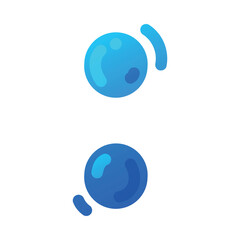 Blue Balloon Colon Mark as Vertically Aligned Dots for Punctuation Vector Illustration