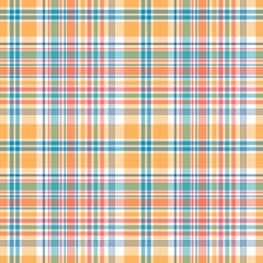Vibrant Plaid Seamless Pattern - Colorful and bright repeating pattern design