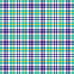 Vibrant Plaid Seamless Pattern - Colorful and bright repeating pattern design