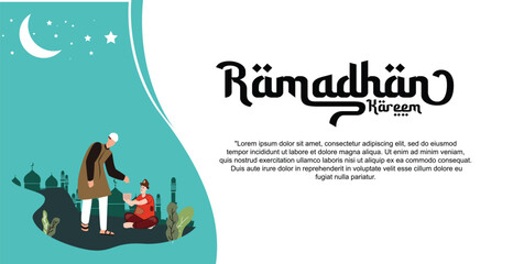 ramadhan background flat design