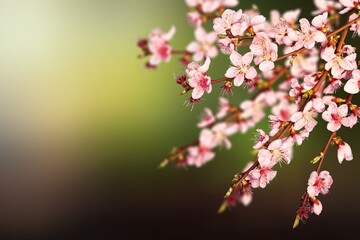 Fresh beautiful spring flower of cherry tree.