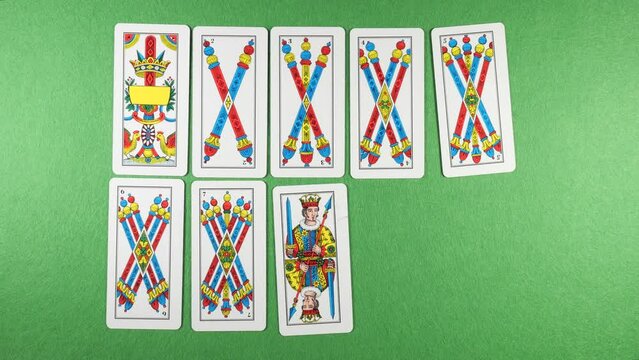 Italian playing cards, Treviso deck batons suit