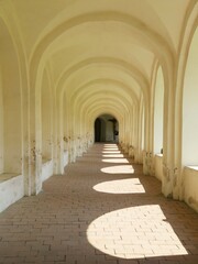 classic architecture arches of a monastery, Europe