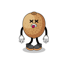 kiwifruit mascot illustration is dead