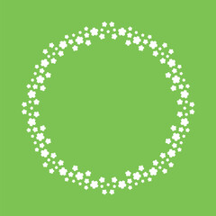 素材_フレーム_桜をモチーフにした春の飾り枠。シンプルで高級感のある囲みのデザイン。テキスト無し