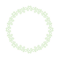 素材_フレーム_桜をモチーフにした春の飾り枠。シンプルで高級感のある囲みのデザイン。テキスト無し