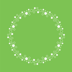 素材_フレーム_桜をモチーフにした春の飾り枠。シンプルで高級感のある囲みのデザイン。テキスト無し