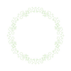 素材_フレーム_桜をモチーフにした春の飾り枠。シンプルで高級感のある囲みのデザイン。テキスト無し