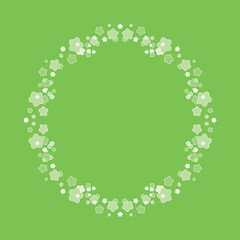 素材_フレーム_桜をモチーフにした春の飾り枠。シンプルで高級感のある囲みのデザイン。テキスト無し