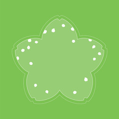 素材_フレーム_桜をモチーフにした春の飾り枠。シンプルで高級感のある囲みのデザイン。テキスト無し