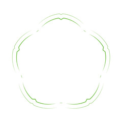 素材_フレーム_桜をモチーフにした春の飾り枠。シンプルで高級感のある囲みのデザイン。テキスト無し