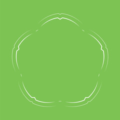 素材_フレーム_桜をモチーフにした春の飾り枠。シンプルで高級感のある囲みのデザイン。テキスト無し