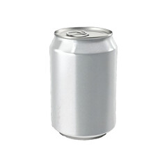 Soda can mock up blank template isolated on white background. Aluminum can for design. Realistic aluminum can. Mockup of tin can on transparent background