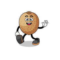 kiwifruit cartoon walking